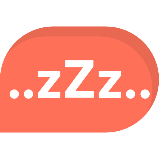 slapen Flat Color Flat icoon