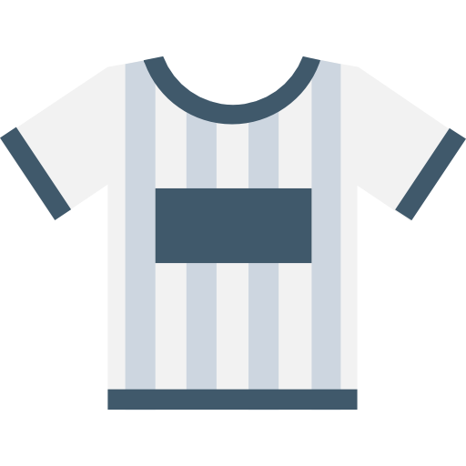 camiseta de fútbol Flat Color Flat icono