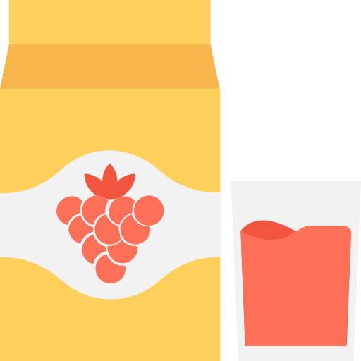 sok winogronowy Flat Color Flat ikona