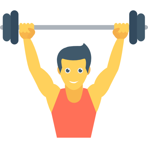 Weightlifting Flat Color Flat icon