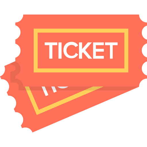 ticket Flat Color Flat icoon