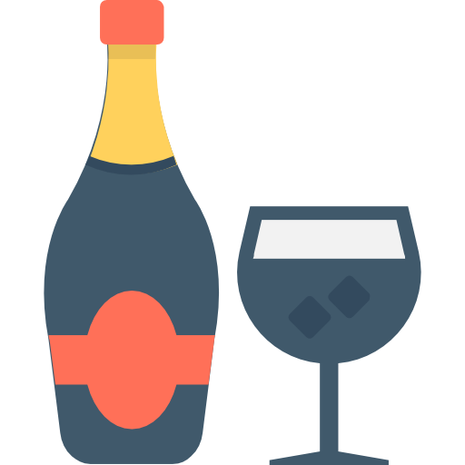 Champagne Flat Color Flat icon