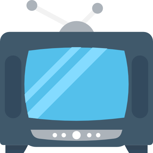 Телевидение Flat Color Flat иконка