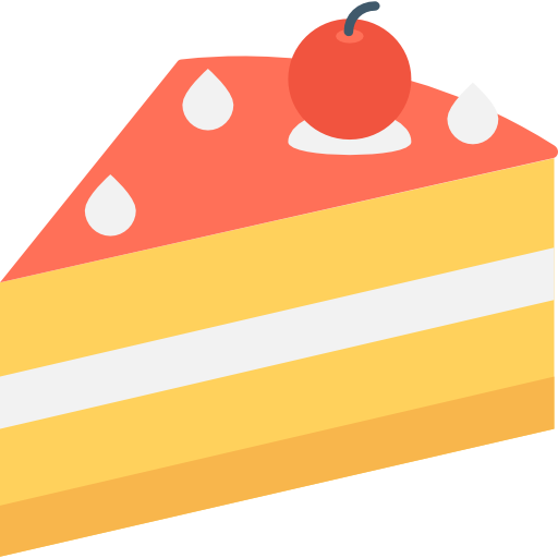 Piece of cake Flat Color Flat icon