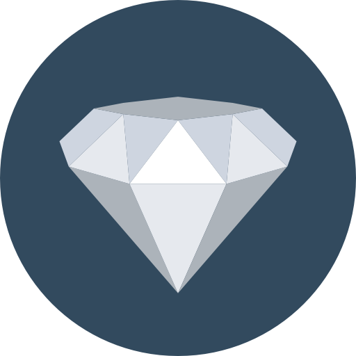 diament Flat Color Circular ikona