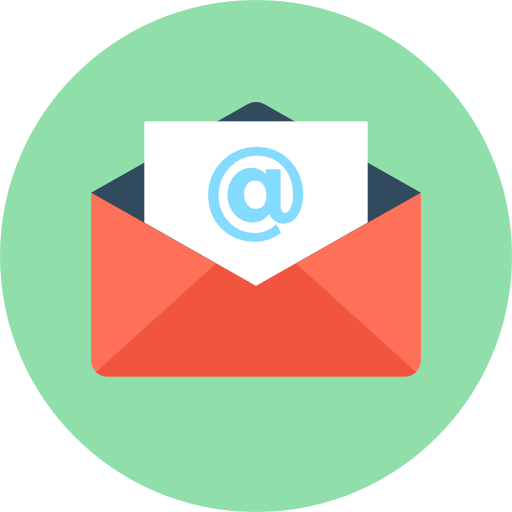 correo Flat Color Circular icono