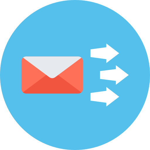 郵便 Flat Color Circular icon