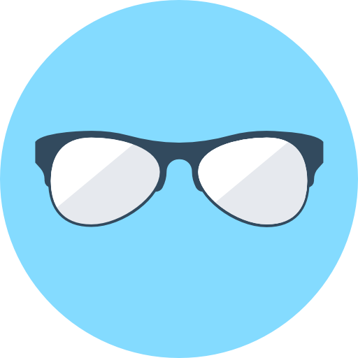 okulary Flat Color Circular ikona