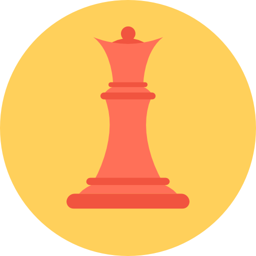 チェス Flat Color Circular icon
