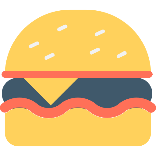 hambúrguer Flat Color Flat Ícone