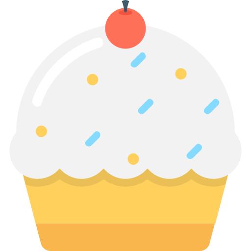 cupcake Flat Color Flat icoon
