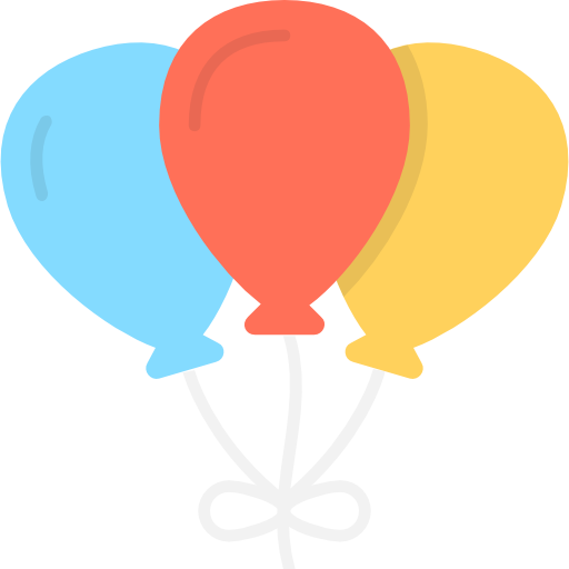 luftballons Flat Color Flat icon