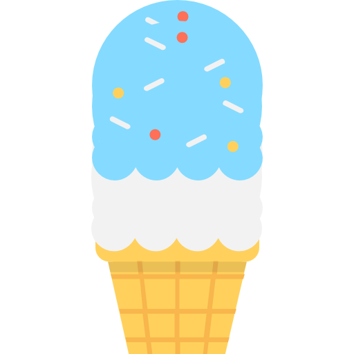 crème glacée Flat Color Flat Icône