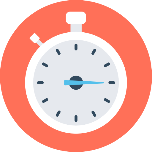 stopwatch Flat Color Circular icoon