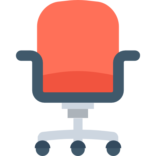 chaise de bureau Flat Color Flat Icône