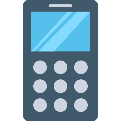 teléfono móvil Flat Color Flat icono