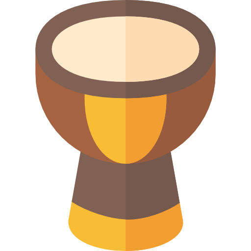 tambor africano Basic Rounded Flat icono