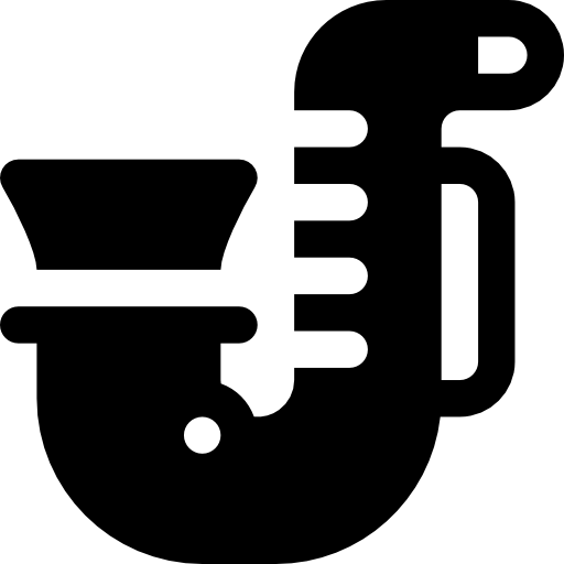 saxofón Basic Rounded Filled icono