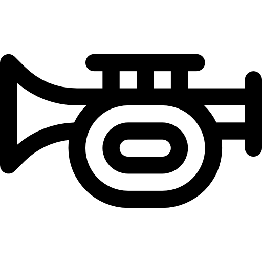tromba Basic Rounded Lineal icona