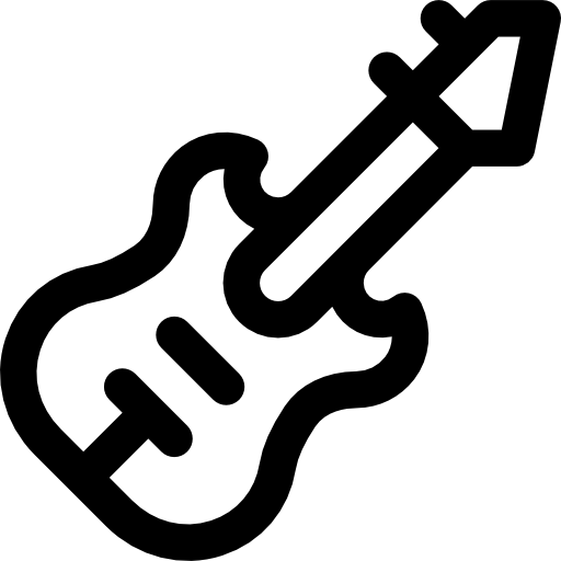 Electric guitar Basic Rounded Lineal icon
