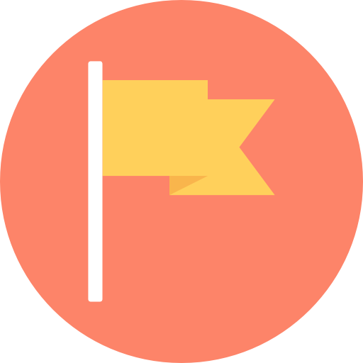 깃발 Flat Color Circular icon