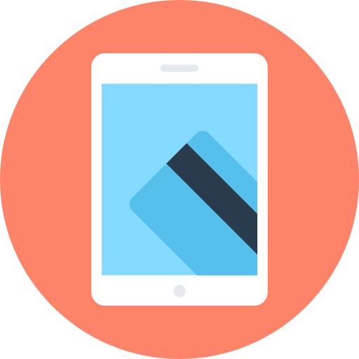 smartfon Flat Color Circular ikona