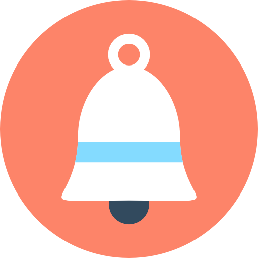 campana Flat Color Circular icono
