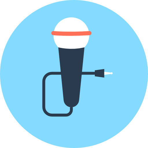 カラオケ Flat Color Circular icon