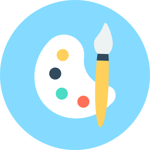 Paint palette Flat Color Circular icon