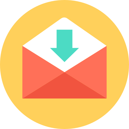 e-mail Flat Color Circular icoon