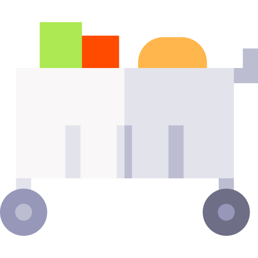 Serving cart Basic Straight Flat icon