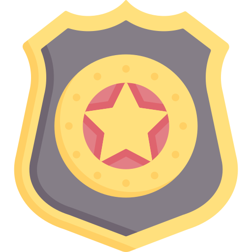 distintivo della polizia Special Flat icona