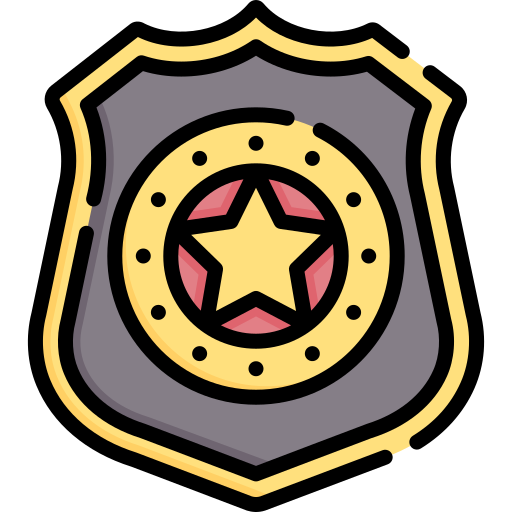 distintivo de polícia Special Lineal color Ícone