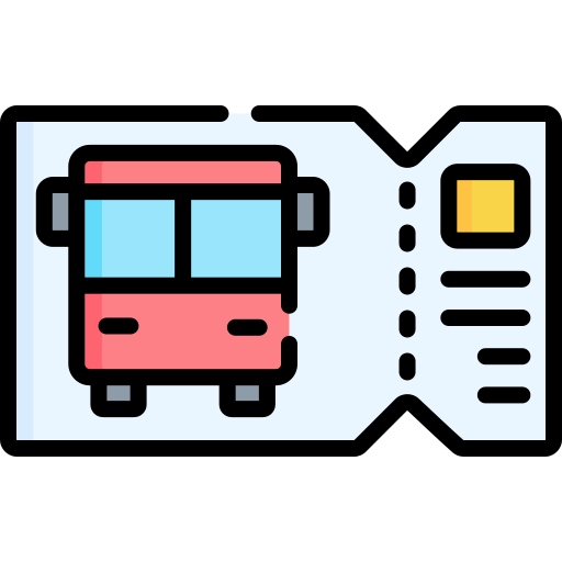 biglietto dell'autobus Special Lineal color icona