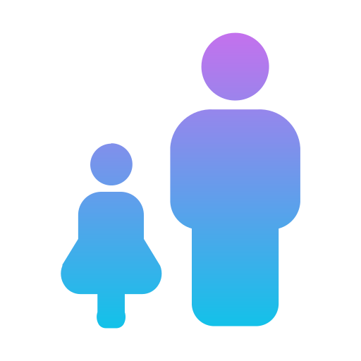 padre e figlia Generic Flat Gradient icona