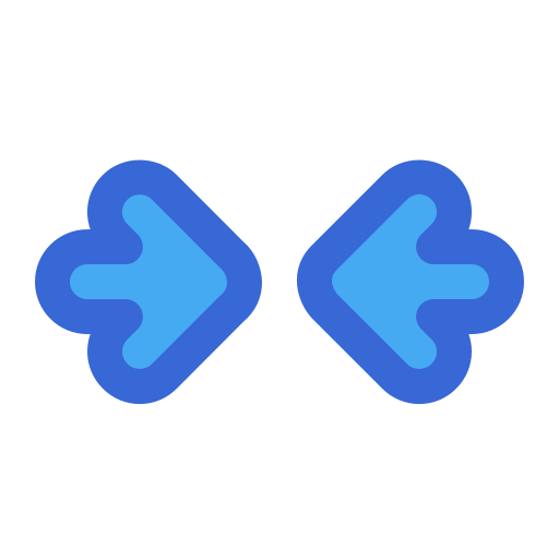 Left and right Generic Blue icon