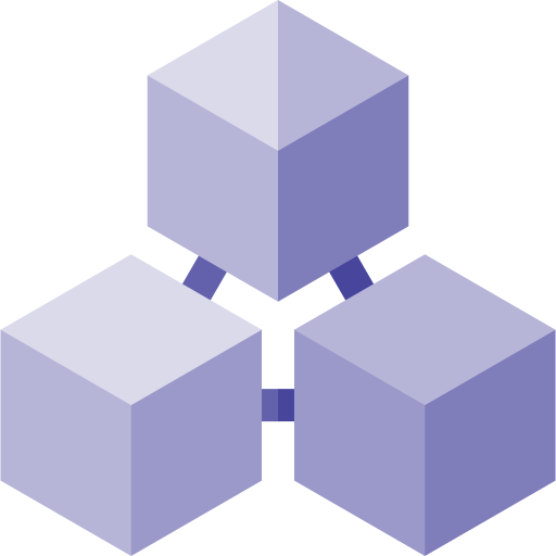 blockchain Basic Straight Flat ikona