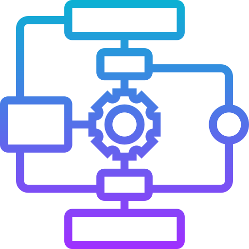 diagramma di flusso Meticulous Gradient icona