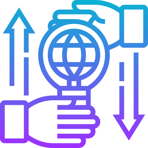 negocios internacionales Meticulous Gradient icono