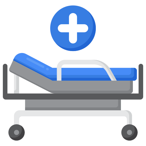 Łóżko medyczne Flaticons Flat ikona