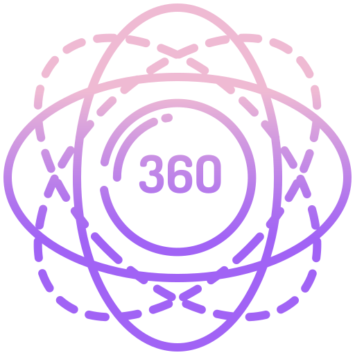 360 stopni Icongeek26 Outline Gradient ikona