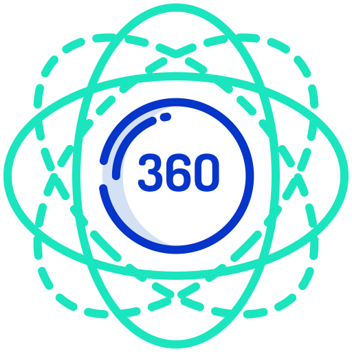 360 stopni Icongeek26 Outline Colour ikona