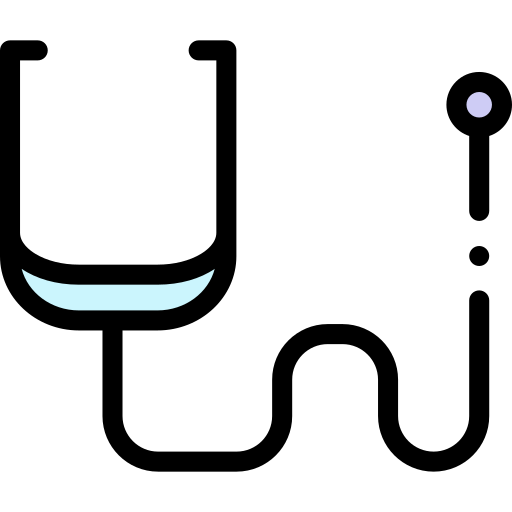 stethoscoop Detailed Rounded Lineal color icoon