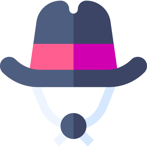 chapeau de cowboy Basic Straight Flat Icône