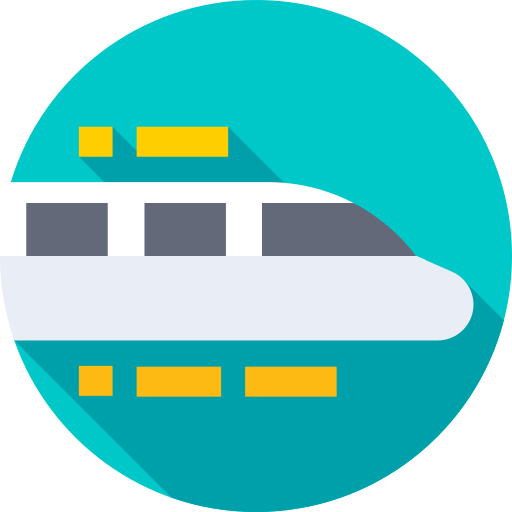 tren Flat Circular Flat icono