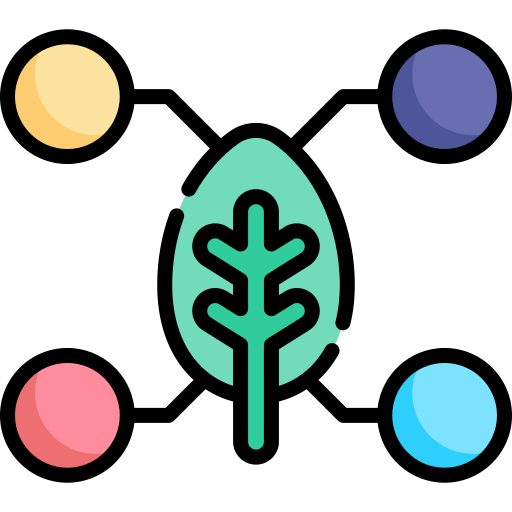 datos Kawaii Lineal color icono