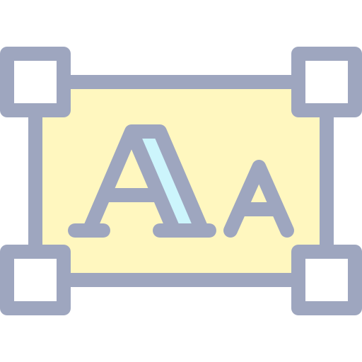 typografia Detailed color Lineal color ikona