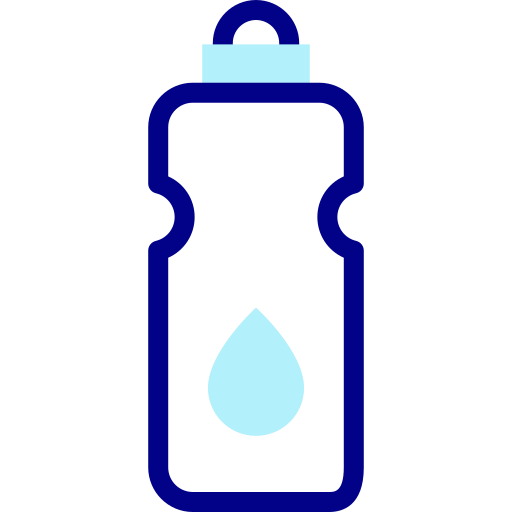 Water bottle Detailed Mixed Lineal color icon