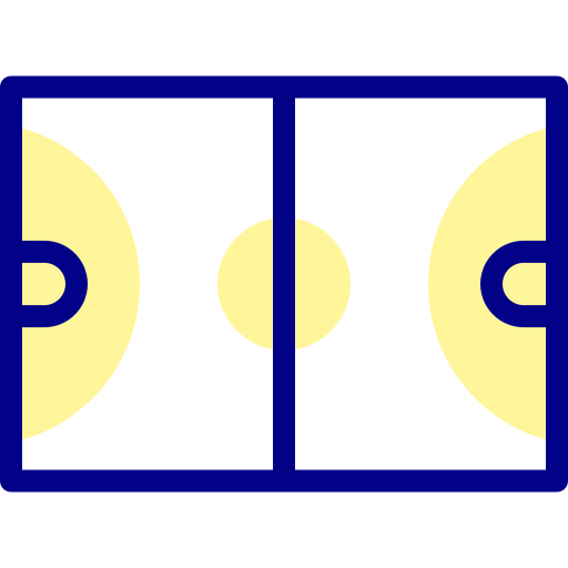 campo de baloncesto Detailed Mixed Lineal color icono