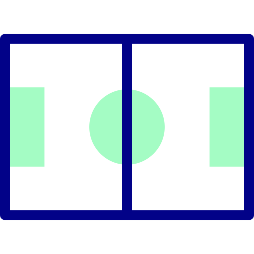 Футбольное поле Detailed Mixed Lineal color иконка